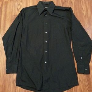 DKNY Black Long-sleeve Dress Shirt